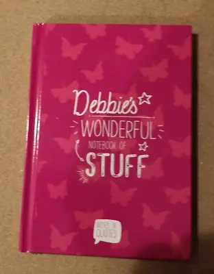 Debbie's Wonderful Book Of Stuff Personalised New A6 Lined Hardback Notebook • £2.99