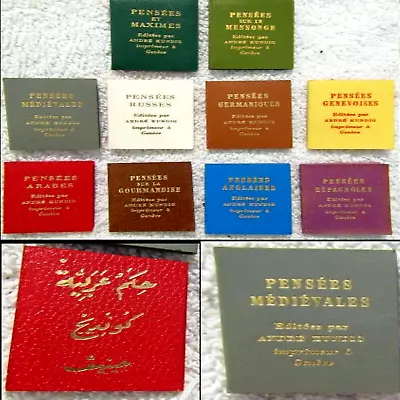 1957-70 Mini Book Lot 10bk Thoughts Russia Arabic Medieval English Maxims French • $4.99