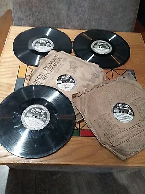 Lot 5 Antique Edison Diamond Disc Record See Pics For Titles • $18.99
