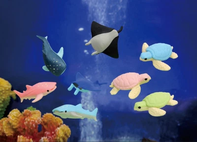 £98.84 • Buy [60 Pcs] Iwako Japanese Fun Erasers Box Sea Animal Cute Tiny Animals From Japan