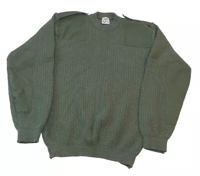 Vintage Wool Military Tactical Sweater SWEDISH Army Military Olive Army Green • $34.19