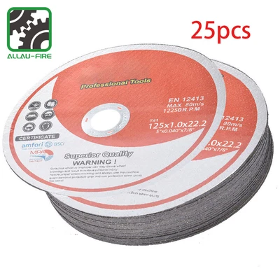 $21.72 • Buy 25 Metal & Stainless Steel Pcs 125x1x22mm Cutting Discs Cut-off Wheel