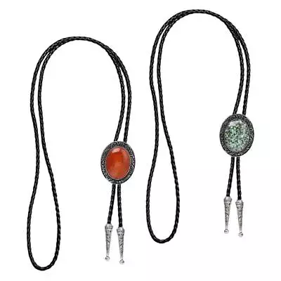 £11.76 • Buy Celtic Style Genuine Leather Opal Bolo Tie Western Rodeo Necktie String