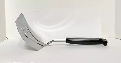 FOLEY MPLS Slotted Spatula Wide Flipper Turner Curved Stainless Utensil VTG 10” • $17.88