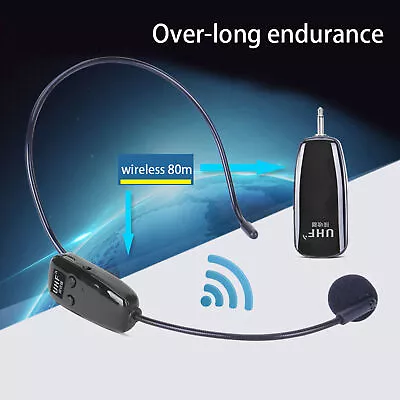 Wireless Microphone Headset Mic For Voice Amplifier Speaker Teaching Guide  • $30.91