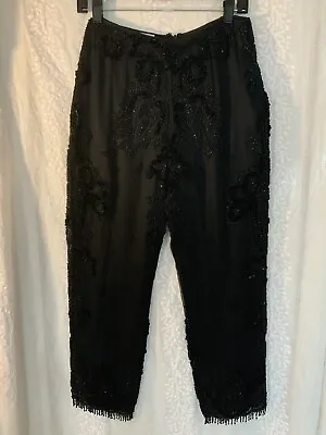 Zang Toi Pants Beaded Black 4 • $299.99