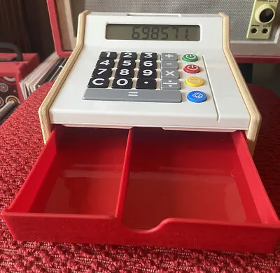 £18.95 • Buy IKEA DUKTIG Wooden Toy Shop Till Play Cash Register Solar Calculator Paper Card