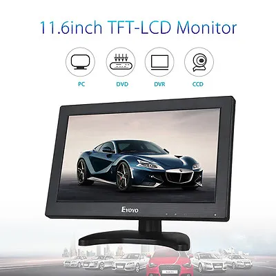 12  Inch 1366x768 TFT LCD Color Monitor BNC HDMI VGA AV DSLR PC CCTV DVD Screen • $99.65