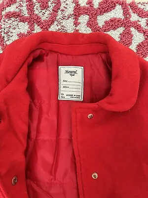 Mayoral Girls Red Pea Coat Size 5 • $45