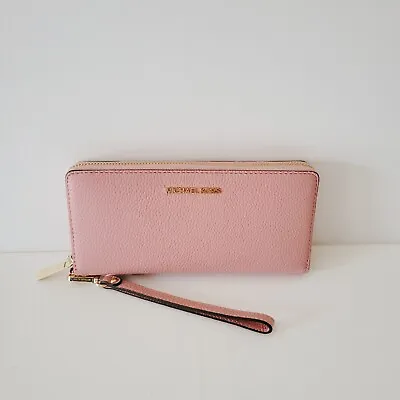 Michael Kors Jet Set Travel Large Travel Continental Wristlet Wallet Primrose • $65.59