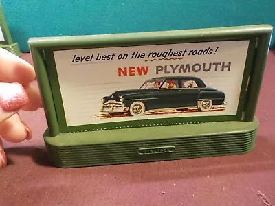 Vintage 1950's Miniatrue Billboards For Lionel W/ Stand- New Plymouth Green Car • $0.99