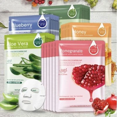 £9.95 • Buy Natural Moisturising Tender Hydrating Face Mask Sheet Facial Mask Pack 