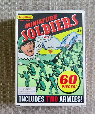 Schylling Retro Miniature Soldiers - 2 Armies 60 Pieces - Still Sealed In Bag • $7.95