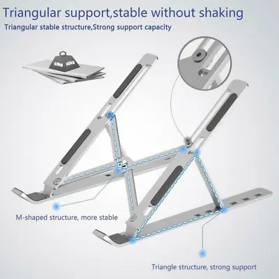 Adjustable Foldable Laptop Stand Bracket Aluminium Notebook Support Holder • $47.83