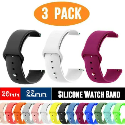 3 PACK Silicone Sport Band Strap For Samsung Galaxy Watch 41 45mm 42 46 20/22mm • $7.59