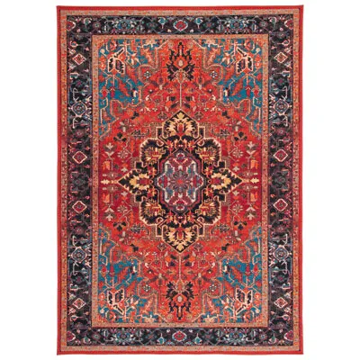 SAFAVIEH Journey Collection JNY107Q Red / Blue Rug • $96.99