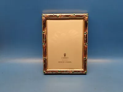 L’Objet Bergdorf Goodman Picture Frame Gold Malachite ? Stones 5x7 Sunburst • $199.99