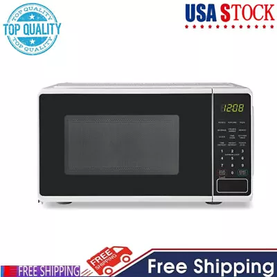 700W 0.7 Cu Ft Countertop Microwave Oven Kitchen Timer & Clock LED Display White • $54.29