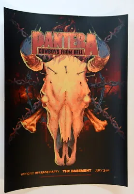 Pantera - Dallas - 1990 - Artist Proof - Cowboys From Hell - Vance Kelly Poster • $428.20