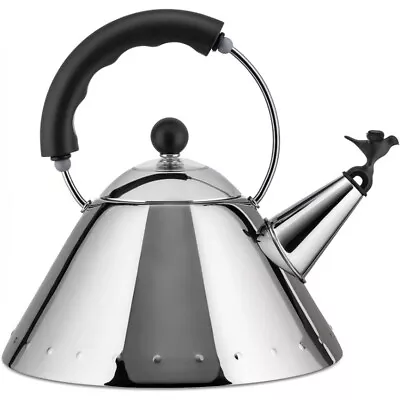 Alessi Michael Graves 9093 Stainless Steel Whistling Kettle 2 Quarts Black • $130