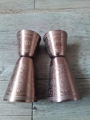 OPIHR Gin Cocktails Bar Pub - Jigger Shot Measure Pack Of 2  - RARE • £12