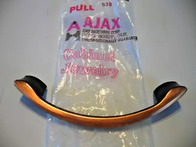 Vintage Nos Copper Flash Curved Drawer Pull Cabinet Door Handle Ajax • $25