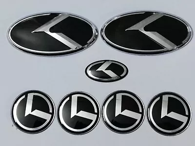 7pcs 3D Black K Logo Emblem Badge For KIA New Forte YD K3 2014-2023 • $11.50