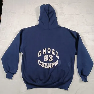 Vintage 90s Russell Athletic Hoodie Mens XL Blue Pullover 1993 Champs Graphic • $29.99