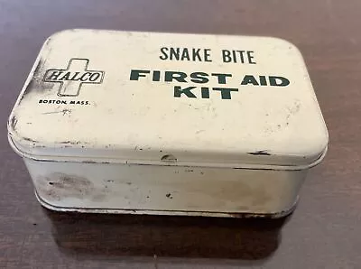 Vintage Halco Snake Bite First Aid Kit Contents A.E. Halperin Boston Tin Venom • $24.99