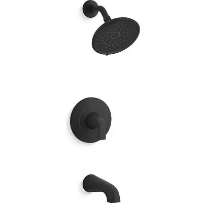 Cursiva Single-Handle 3-Spray Tub And Shower Faucet In Matte Black • $96.99