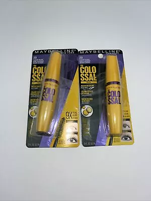 Maybelline The Colossal Volume Mascara Classic Black 231 - 9X Volume Lot Of 2 • $16.49