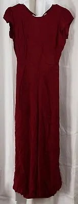 KATIE MAY Vionnet Drape Back Crepe Gown In Bordeaux Size 4 • $72