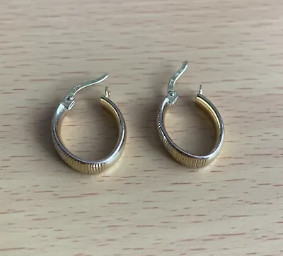 9ct Gold Oval Hoop Earrings/ Fab Condition  • £88.75