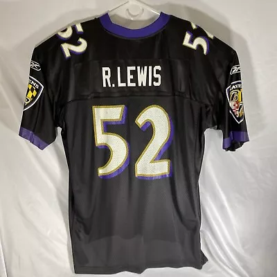 NFL Baltimore Ravens #52 Ray Lewis Men's Size XL Black Jersey Reebok • $49.97