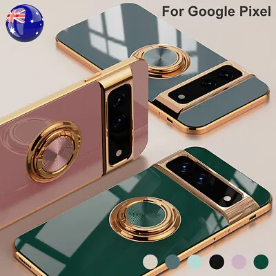 Case For Google Pixel 8 7 Pro 6a 5a 5G Luxury Hybrid Plating Ring Magnetic Cover • $9.99