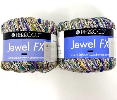 Berroco Jewel FX Metallic Slub Yarn - Color #6916 - Lot Of 2 • $5