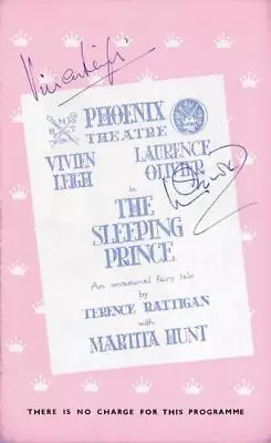 Sleeping Prince Play Cast - Program Signed 11/05/1953 With Co-signers • $600