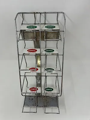 Vintage Certs Candy Store Metal Display Rack Signage Tin Labels Leaf Mint Spice • $49.99