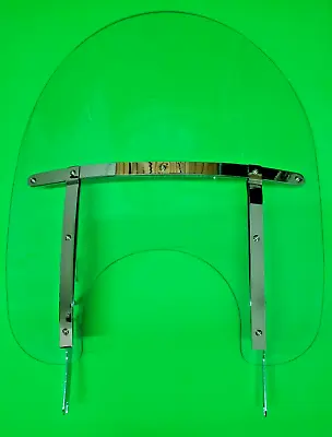 Vintage National Cycle Front Windshield AS6 M44 DOT 202 Flyscreen Clear & Chrome • $79.99
