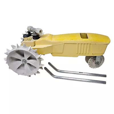 Vintage Yellow Nelson Cast Iron Lawn Sprinkler Tractor • $39.69