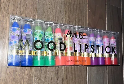 12 PCs Amuse Mood Color Changing Magic Lipstick With Aloe Vera *US SELLER* • $14.99
