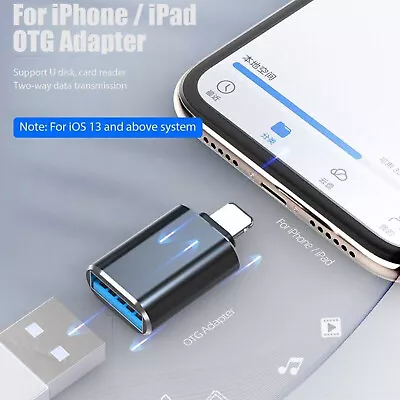 New Brand OTG Adapter Connecter IPhone's/iPad 8 Pin Male To USB Female • £6.49