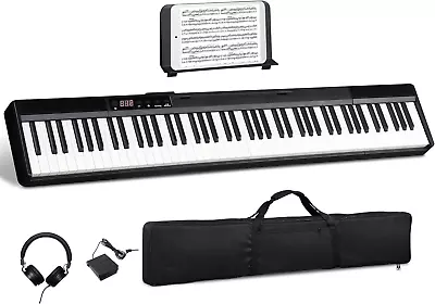 GLARRY 88 Key Digital Piano For Beginner Semi-Weighted Keys Full-Size Electric • $167.05