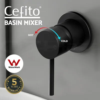 Cefito Bathroom Mixer Shower Wall Tap Faucet Basin Sink Bathtub Brass Black • $34.95