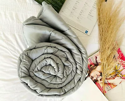 £34.99 • Buy Premium Weighted Blanket Adults Anxiety Sleep Stress Therapy Double Blanket 8 Kg