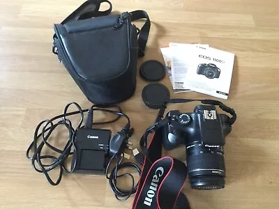 Canon EOS 1100D Digital SLR Camera - 18-55mm Lens - Charger - 2 Batteries - Bag • £100