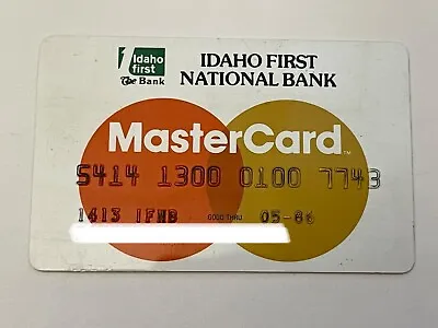 Idaho First National Bank MasterCard Credit Card▪️Expired In 1986▪️Vintage • $39.99