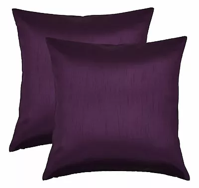 Aiking Home Solid Faux Silk Decorative Euro Sham / Pillow Cover ( Set Of 2 ) • $14.99