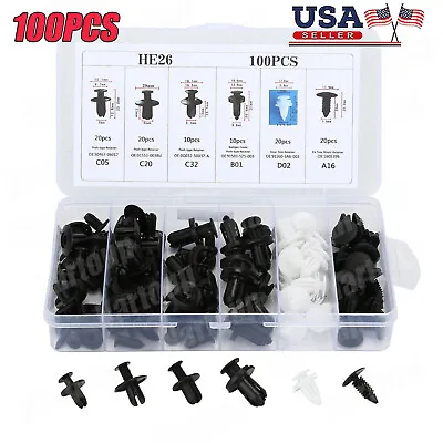 100 X Fender Liner Fastener Rivet Push Clips Retainer Universal For Volvo • $9.79