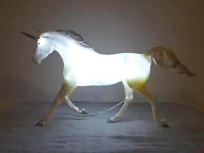 Unicorn Breyer Horse Artisan Lamp For Home Decor Or Night Light • £155